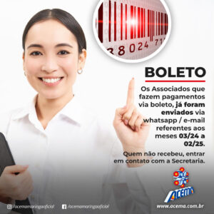 COMUNICADO REFERENTE A BOLETO