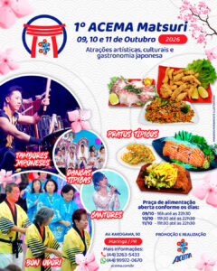 1º ACEMA MATSURI – 09, 10 e 11 de Outubro/2026